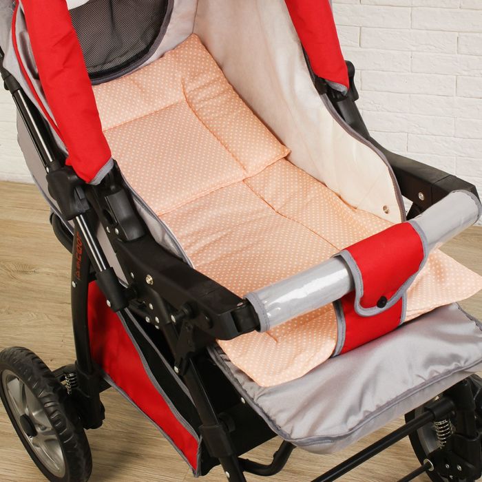 Набор для детской коляски для девочки, 2 предмета (подушка-35х38 см, матрас-69х38 см), цвет МИКС (арт. 22101-С) 
