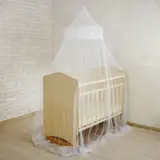 Балдахин на детскую кроватку, с декором, цвет белый  - фото 2