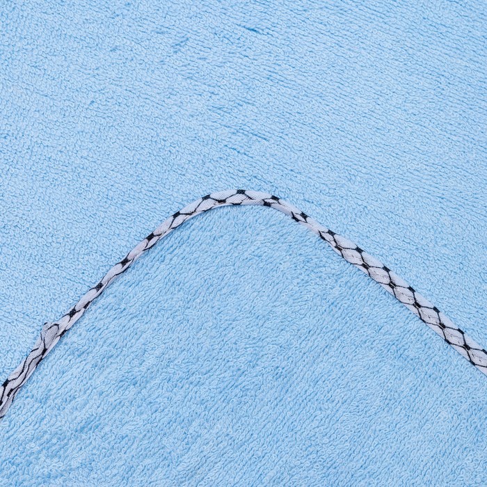 Полотенце-уголок махровое с капюшоном "Мишутка", (голубое), 80х80 см, хл100, 400 г/м 