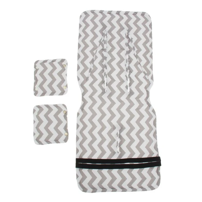 Матрасик-сиденье для прогулочной коляски, цвет белый/серый КК 