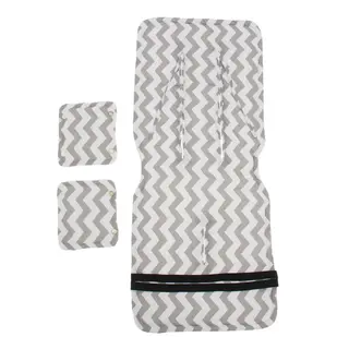 Матрасик-сиденье для прогулочной коляски, цвет белый/серый КК 