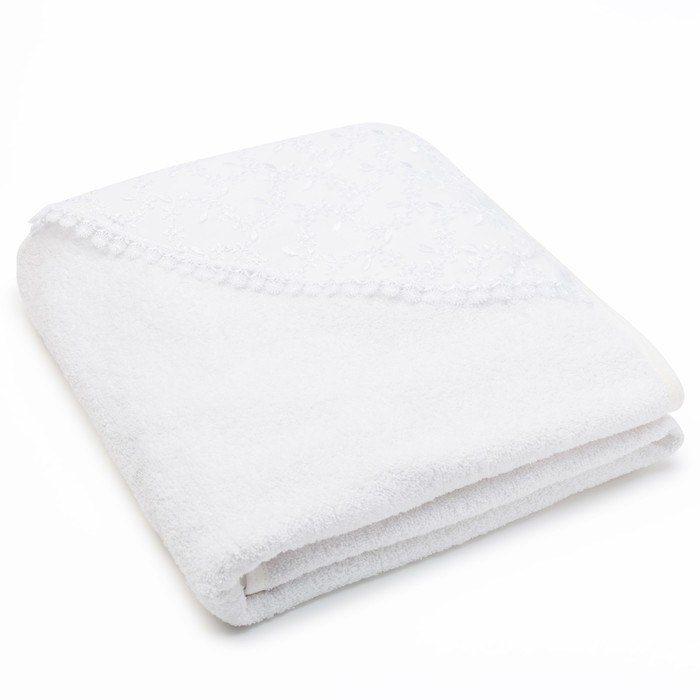 Полотенце-уголок для крещения, размер 100*100 см, цвет белый К40 