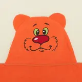 Полотенце-накидка махровое мишка, 75×125 см, оранж, Хл, 300 г/м²  - фото 3