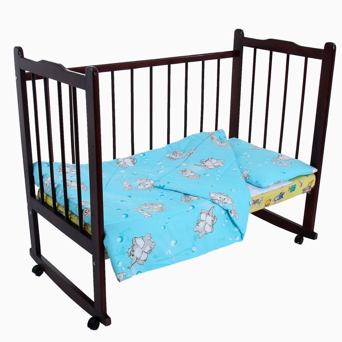 Комплект в кроватку для мальчика (одеяло 110*140 см, подушка 40*60 см), цвет МИКС 