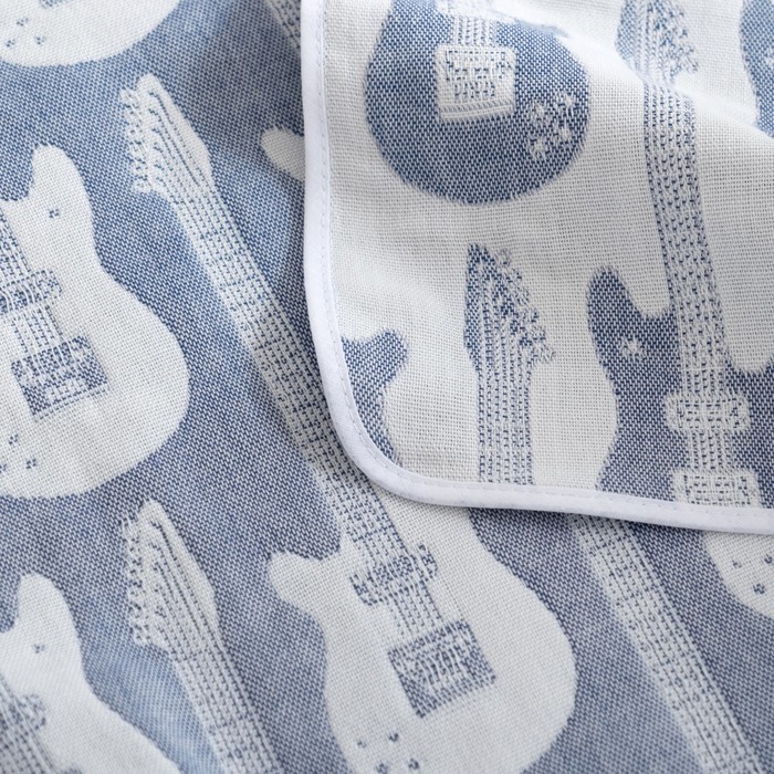 Одеяло детское Крошка Я «Гитара», 110 × 140 см, цвет синий, жаккард, 100 % хлопок 