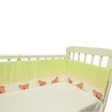 Бортики в кроватку "Любопытный мишка ", цвет зеленый  - фото 2