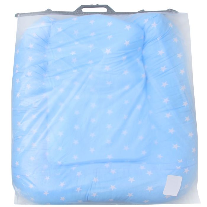 Гнездышко-кокон для малыша "Комфорт", размер 100х72 см, цвет голубой/белый К41/2 