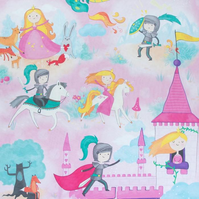 Постельное бельё Этель «История милой принцессы», 1.5-сп., 143 × 215 см, 150 × 214 см, 50 × 70 см, бязь 