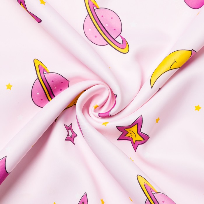 Портьера Крошка Я «Млечный путь», без держателя, цвет розовый, 110 × 260 см, блэкаут, п/э 100 % 