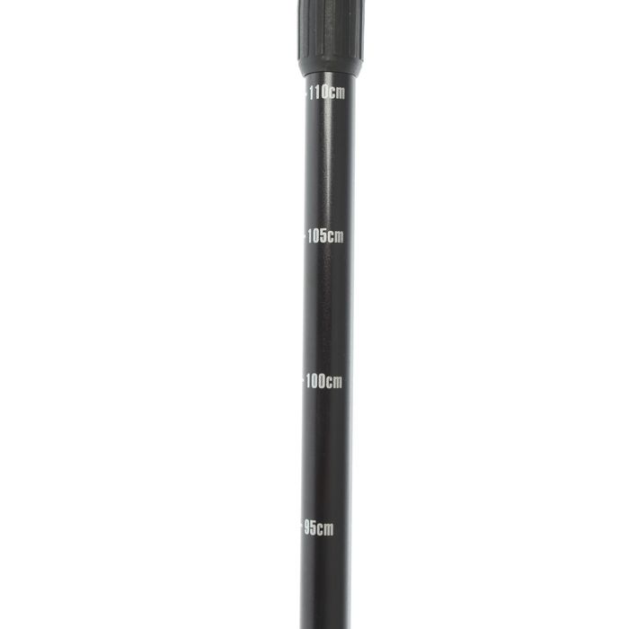 Палка-трость для скандинавской ходьбы телескопическая, 4-х секц,, алюм, до 110см, цвет чёрный-красный 