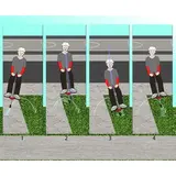 Кузнечик стальной, детский (вес до 25 кг), цвет синий  - фото 2