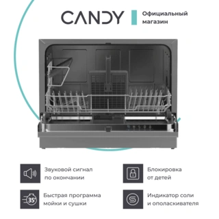 Настольная посудомоечная машина Candy CP 6F51LS-08 - фото 3