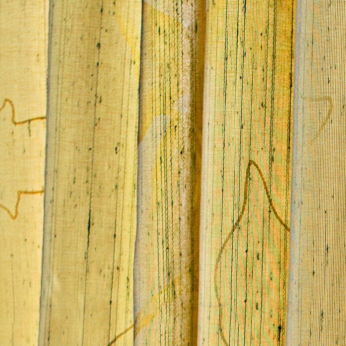 Шторы Aralie, размер 160х250 см-2 шт., цвет жёлтый, шторная лента 