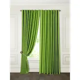 Комплект штор «Аклина», размер 180 × 270 см - 2 шт, зелёный 