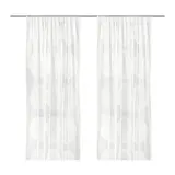 Гардины НИННИ ТРОД, размер 145х300 см-2 шт., цвет белый 