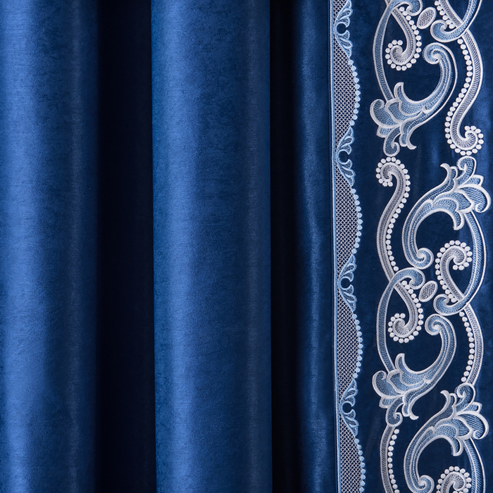Комплект штор «Валери», размер 200х270 см, синий 