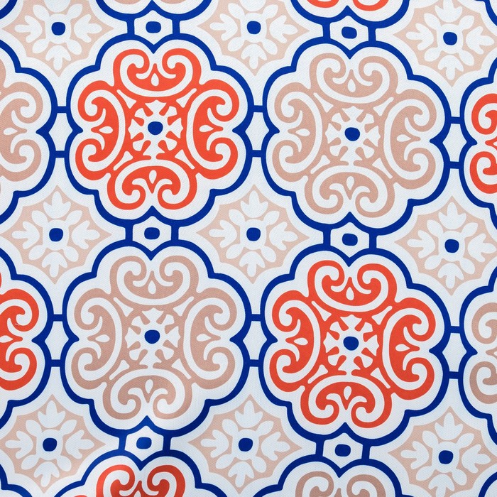 Штора портьерная "Этель" Дамаск цвет синий 130х250 см, блэкаут, 100% п/э 