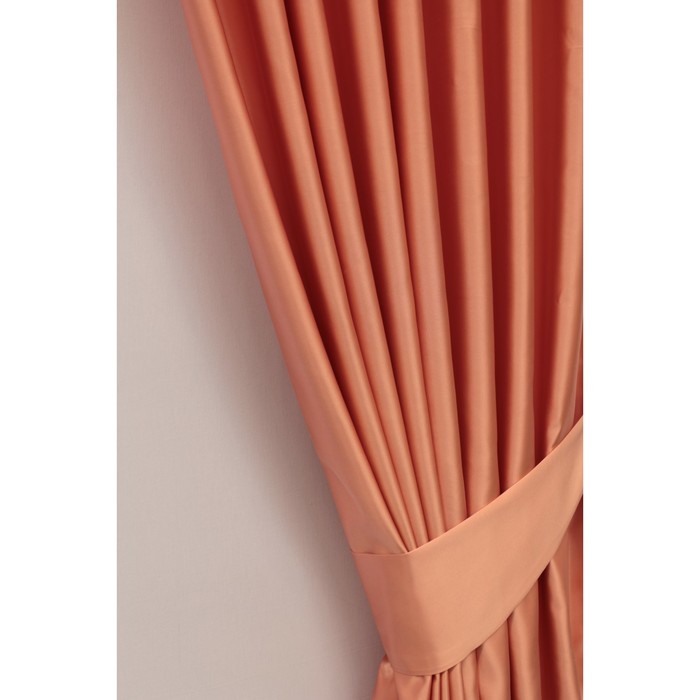 Портьера «Шания», ш. 180 х в. 260 см, цвет светло-коралловый 