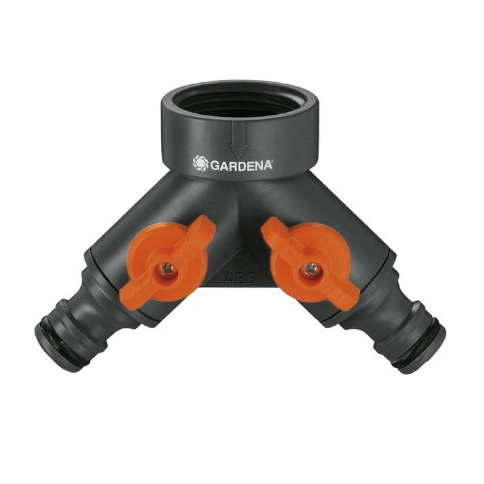 Распределитель 2-канальный GARDENA 3/4" (19 мм), пластик - фото 3