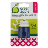 Соединитель (коннектор) для шланга Green Apple ЕСО GAES20-10 с внешней резьбой 19мм (3/4)  - фото 2