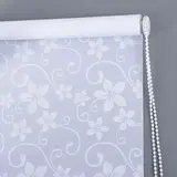 Миниролл бернаут 50х160 "Цветы", цвет белый 