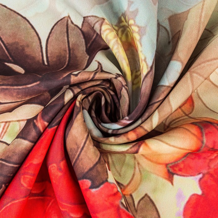 Комплект штор  Сапфировые цветы  147х267 +/- 3см 2шт, габардин, п/э 