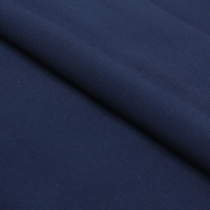 Ткань костюмная, вискоза гладкокрашеная стрейч, ширина 150 см, цвет тёмно-синий RH 22/002 