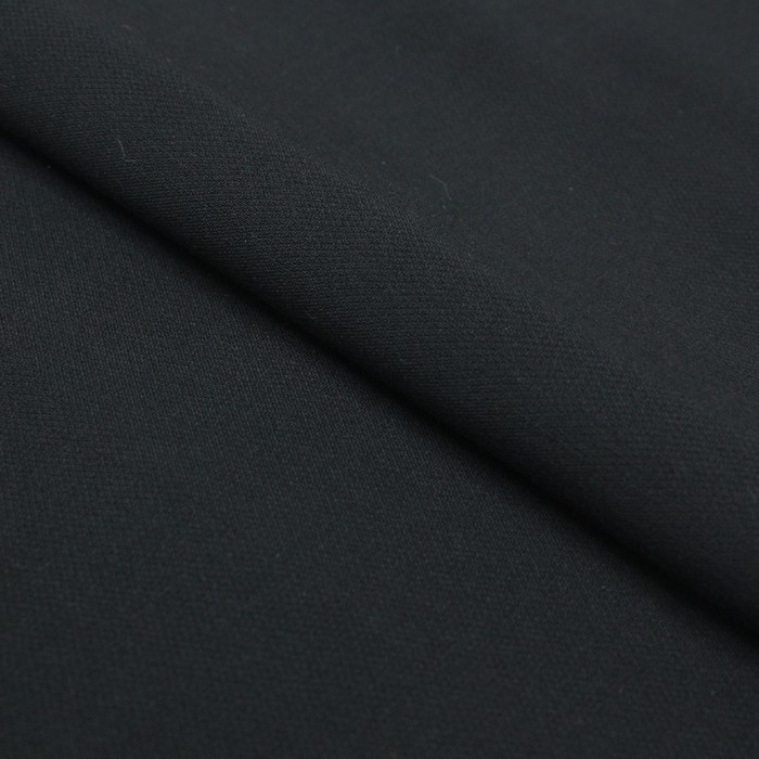 Ткань костюмная, вискоза гладкокрашеная стрейч, ширина 150 см, цвет чёрный 
