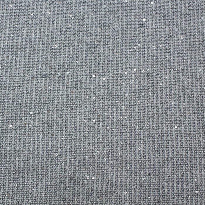 Трикотаж вязаный, шерсть с пайетками, ширина 150 см, цвет серый 