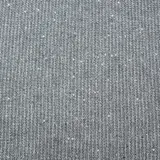 Трикотаж вязаный, шерсть с пайетками, ширина 150 см, цвет серый  - фото 2