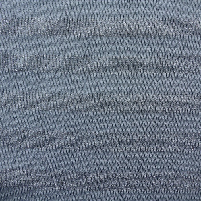 Ткань плательная, люрекс полоса, ширина 170 см, голубой 
