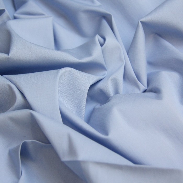 Ткань сорочечная, ширина 150 см, голубой, хлопок, нейлон, стрейч 