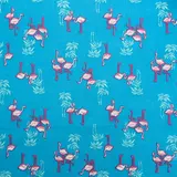 Ткань сорочечная, стрейч набивной, ширина 150 см, бирюзовый, RH 21/177  - фото 3