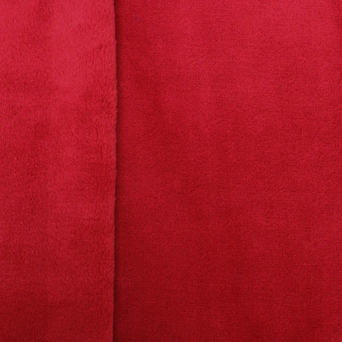 Трикотаж костюмный, велсофт гладкокрашеный, ширина 150 см, цвет красный 