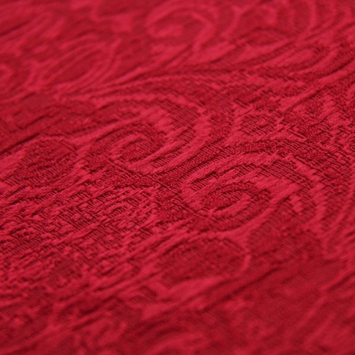 Ткань костюмная, жаккард хлопок стрейч, ширина 150 см, красный 