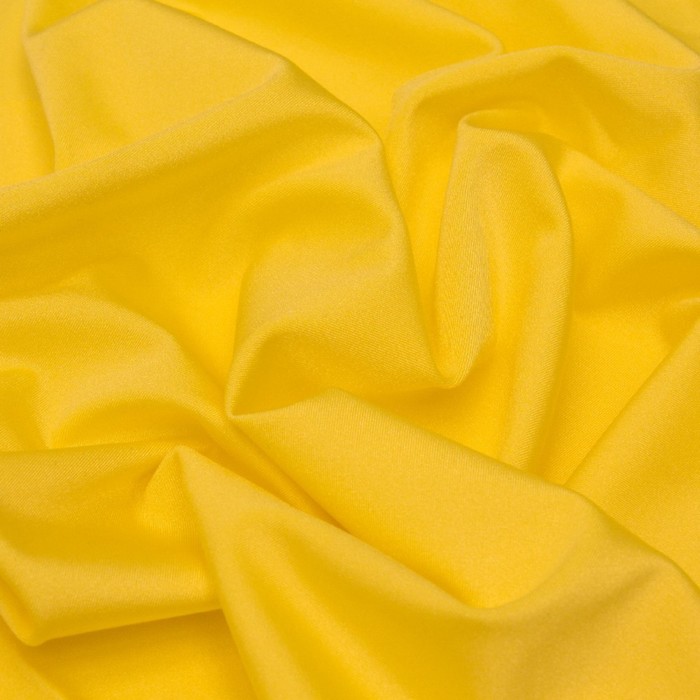 Трикотаж плательный, бифлекс, ширина 150 см, цвет жёлтый 