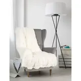 Плед мех "Шиншилла" двухсторонний, 240х220 см, белый  - фото 5