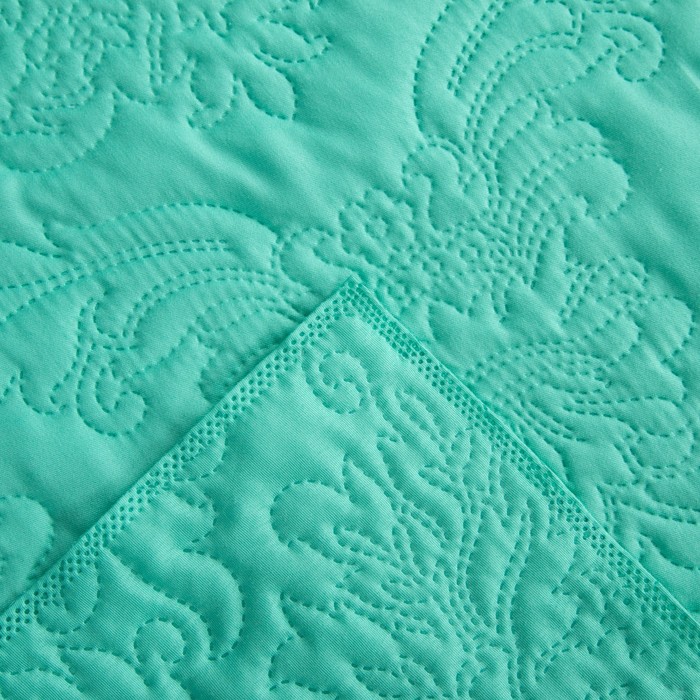 Покрывало «Этель» евро цв. зеленый 200×210 ± 5 см, микрофайбер, 65 г/м² 