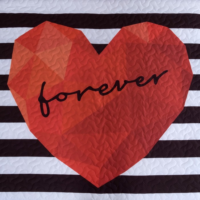 Покрывало "Этель" 1,5 сп Love forever, 145х210(+/-2) см, микрофибра 
