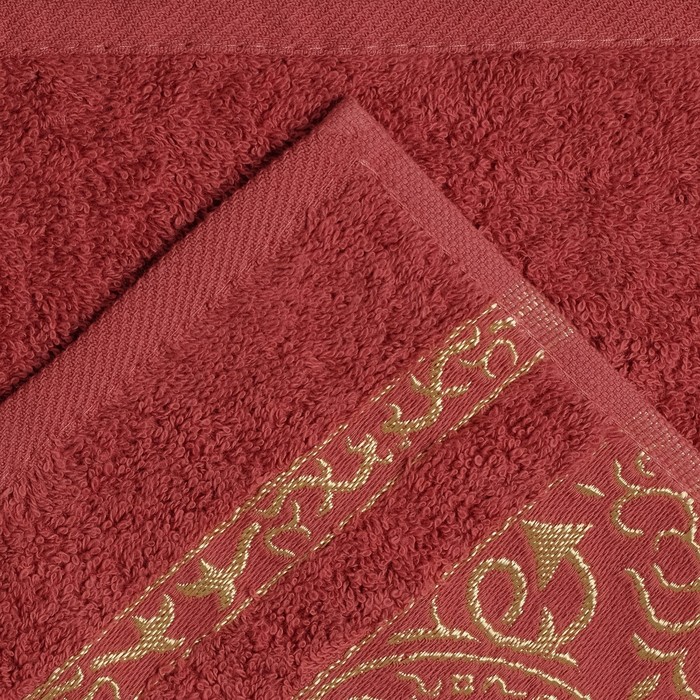 Полотенце махровое Sirma, 50х90 см, цвет темно-цвет розовый. 