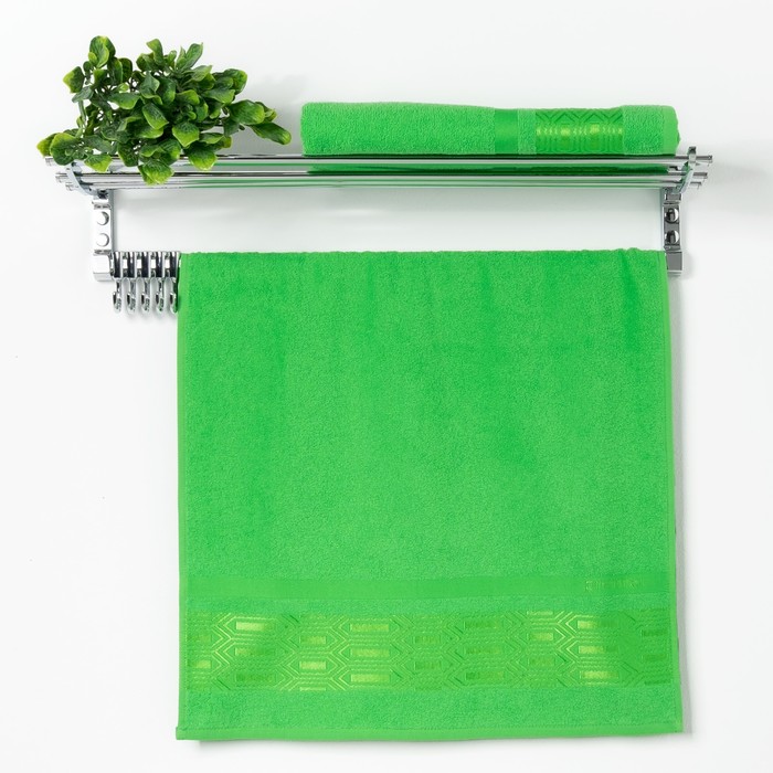Полотенце махровое "Premier" 50х90 см, зеленый, 380 гр/м2, 100% хлопок 