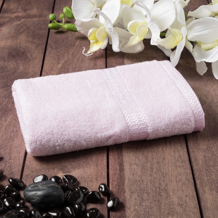 Полотенце из бамбука «Соло», 45х90 см, цвет розовый 