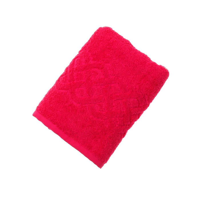 Полотенце махровое жаккард Plait, размер 50х90 см, 360 гр/м2, цвет красный 