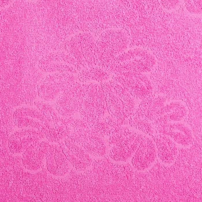 Полотенце махровое жаккард 30х50 см, розовый, хлопок 100%, 420 г/м2 