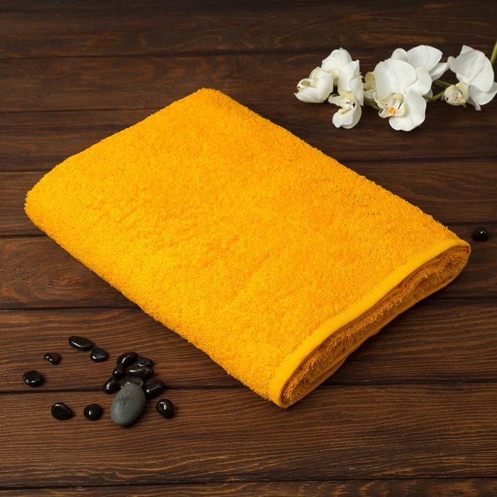 Полотенце махровое Spany Grace, 70х130 см, апельсиновый, 360гр/м² 