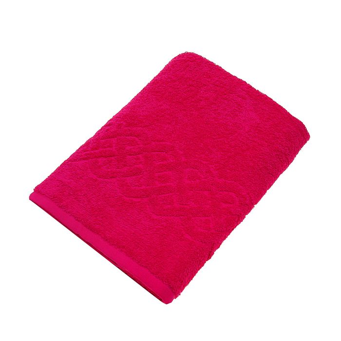 Полотенце махровое жаккард банное Plait, размер 70х130 см, 350 г/м2, цвет красный 
