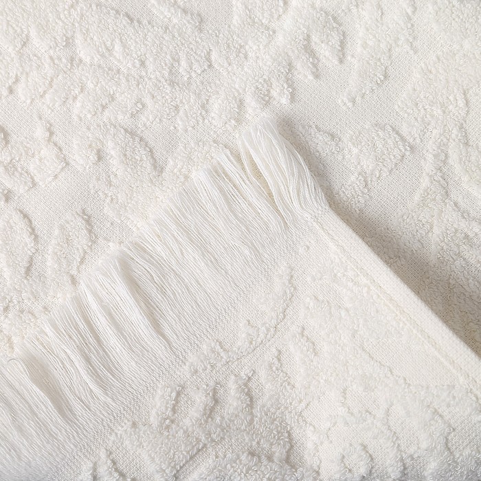 Полотенце махровое Sal 30х50 см, молочный, хлопок 100%, 380 г/м 