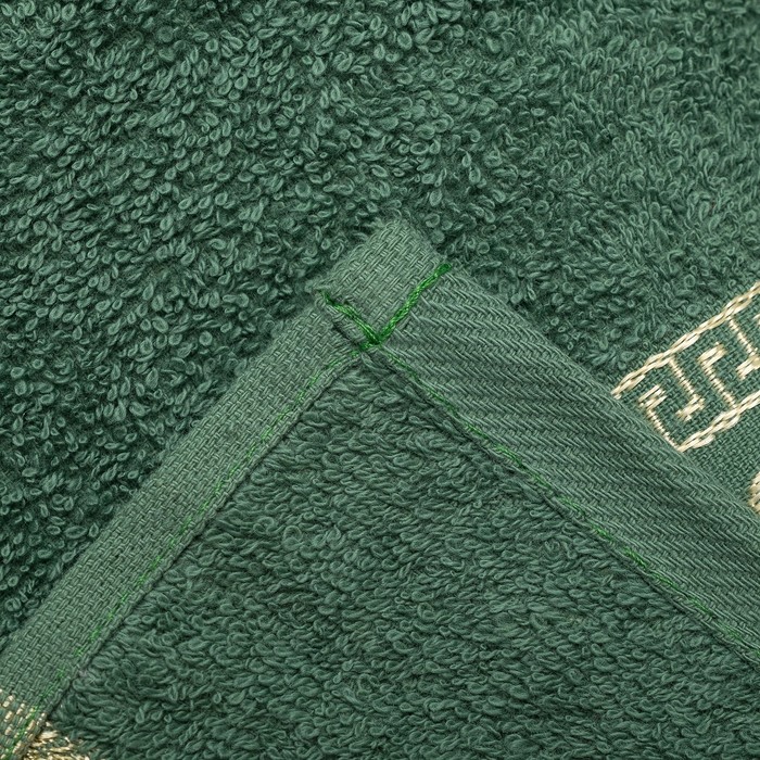 Полотенце махровое ABELLA Танаис 70х130 см, зеленый, хлопок 100%, 450 г/м2 
