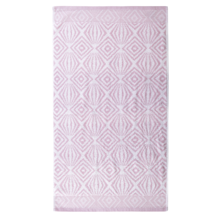 Полотенце махровое "Иллюзия" 65х135 см,розовый,450 г/м2, 100% хлопок 