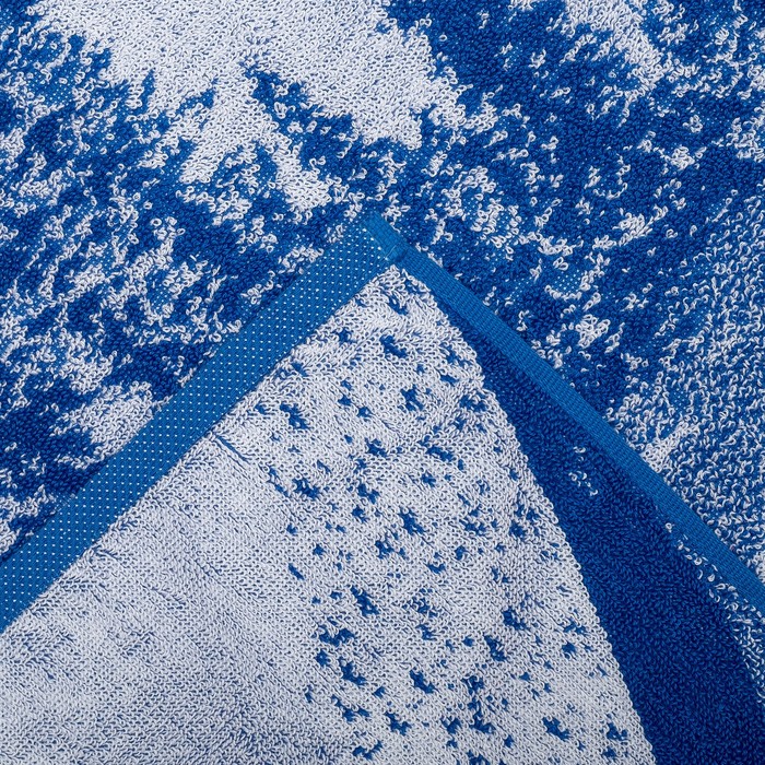 Полотенца махровые Privilea Зима 70х140 см, синий, хлопок 100% 